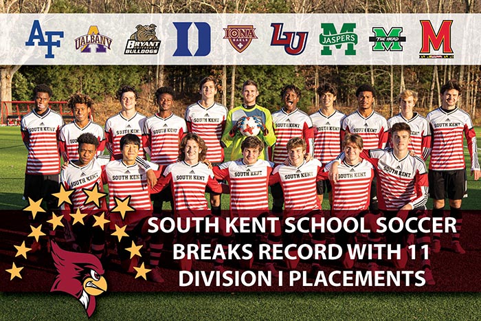 South Kent School Soccer Breaks Record  with 11 Division I Placements