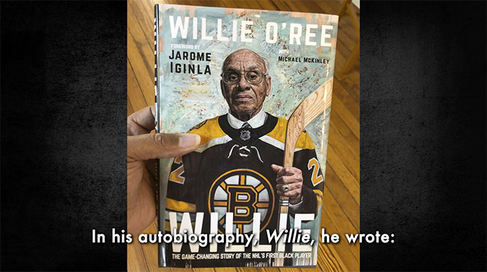 Arthur Smith '22 Honors Willie O’Ree for Black History Month